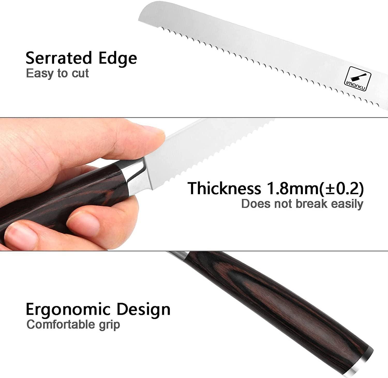 Serrated Steak Knives | Stainless Steel Steak Knives | Best Steak Knife Set | Best Serrated Steak Knives, 5 Piece Set | Seido Knives