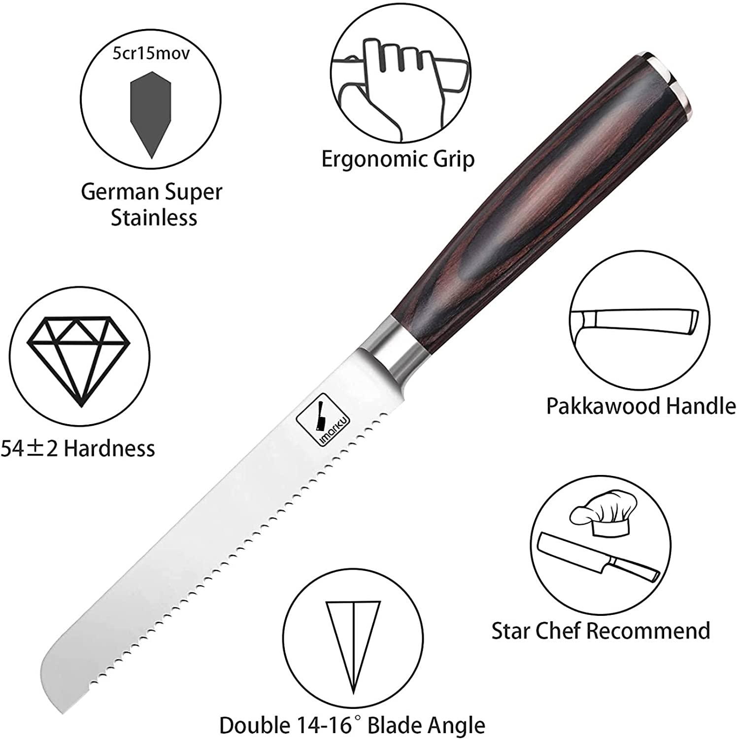 4-Piece 5'' Steak Knife Set | Serrated Steak Knives | imarku