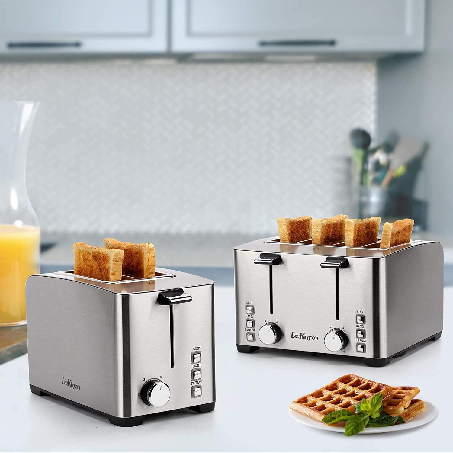 4 Slice Wide Slot Toaster | LauKingdom - IMARKU