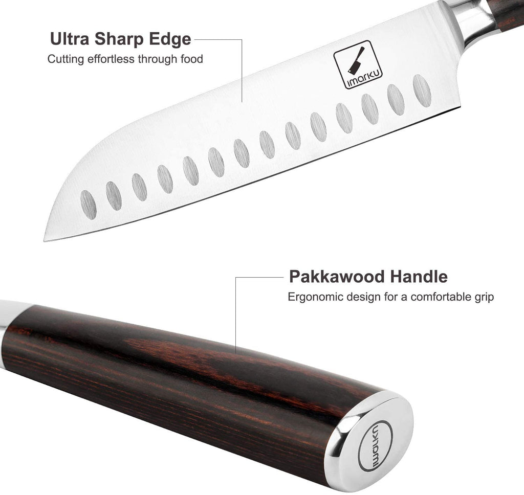 7 inch Santoku Kitchen Knife, German HC Stainless Steel - iMarku ® - iMarku ®