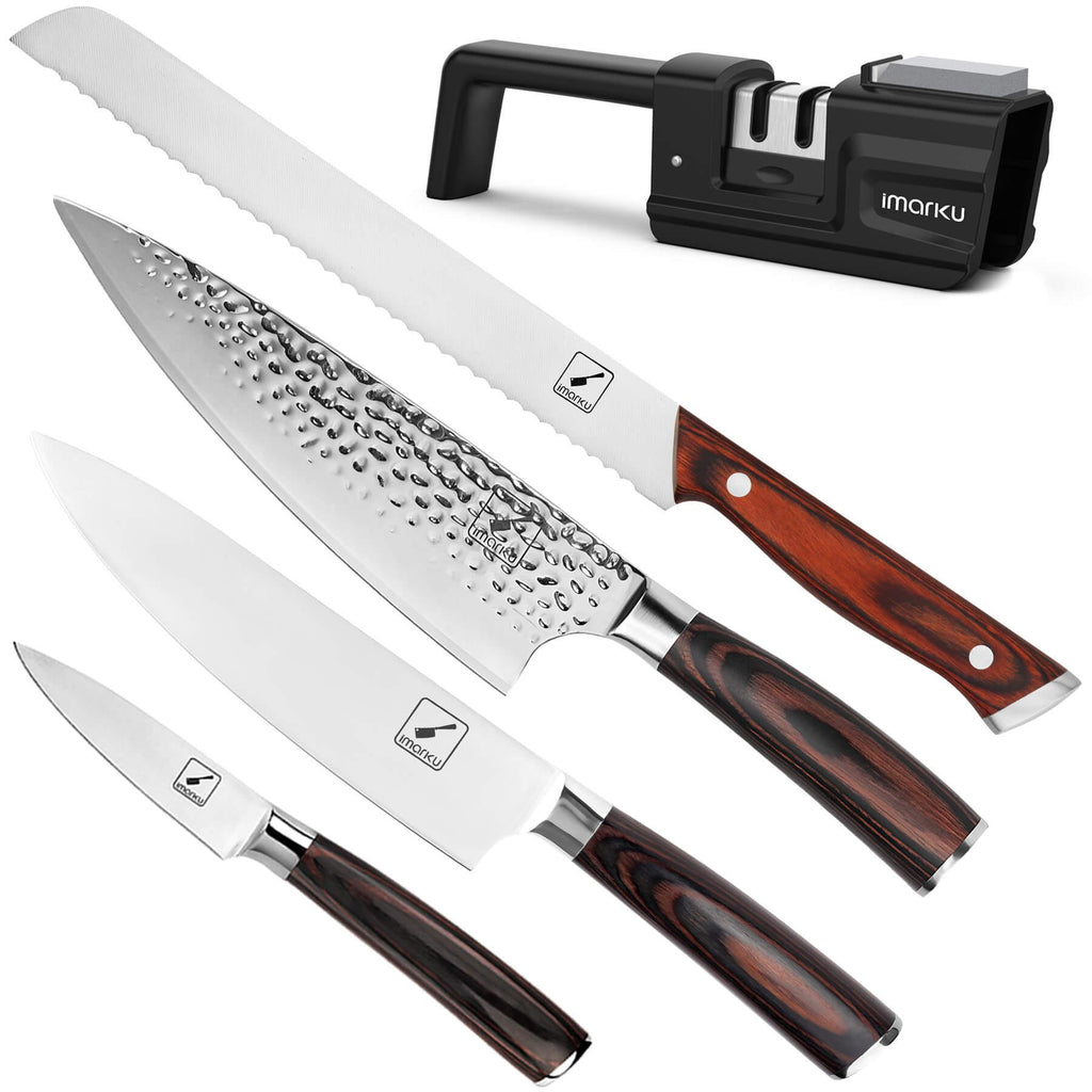iMarku 5-Piece Professional Chef Knife Pro Set with Sharpener - iMarku