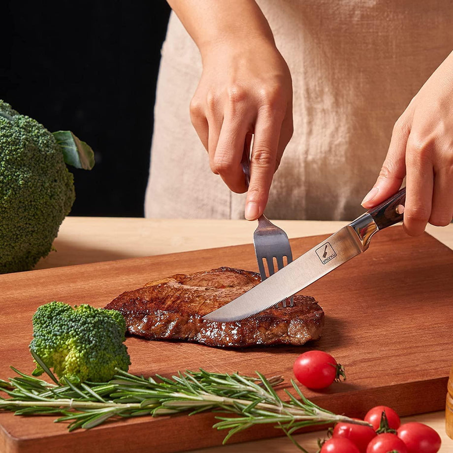 imarku 6-Piece 5 Inch German Serrated Steak Knives Set - Default Title -  IMARKU