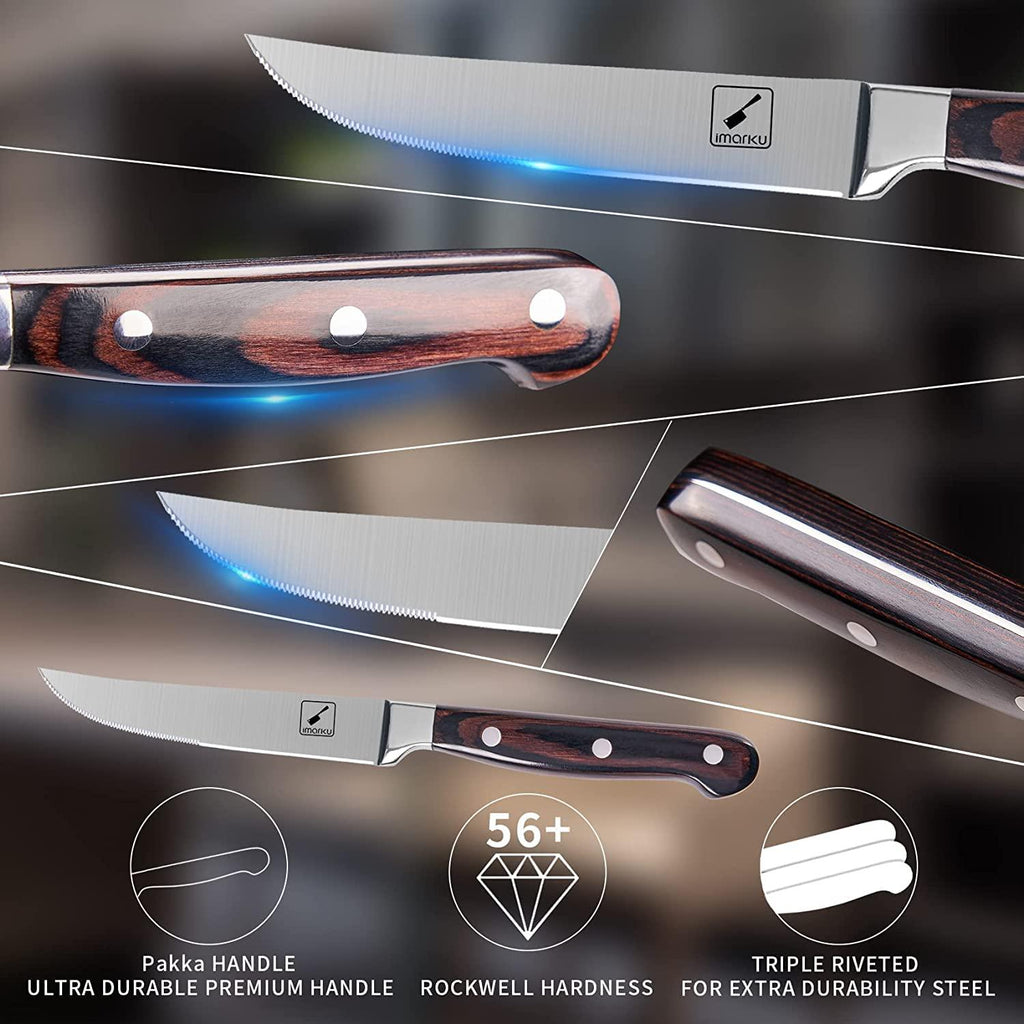 6-Piece Steak Knife Set 4.5" | imarku - IMARKU