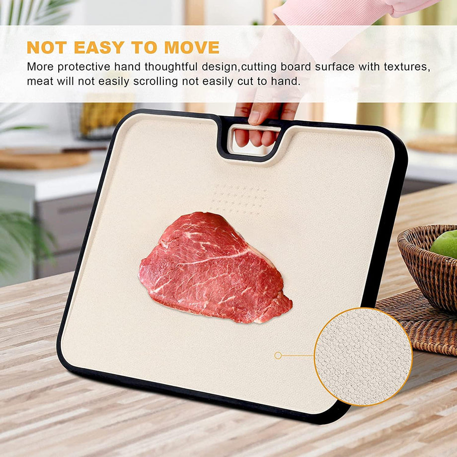 imarku Double Sided Cutting Board with Handle