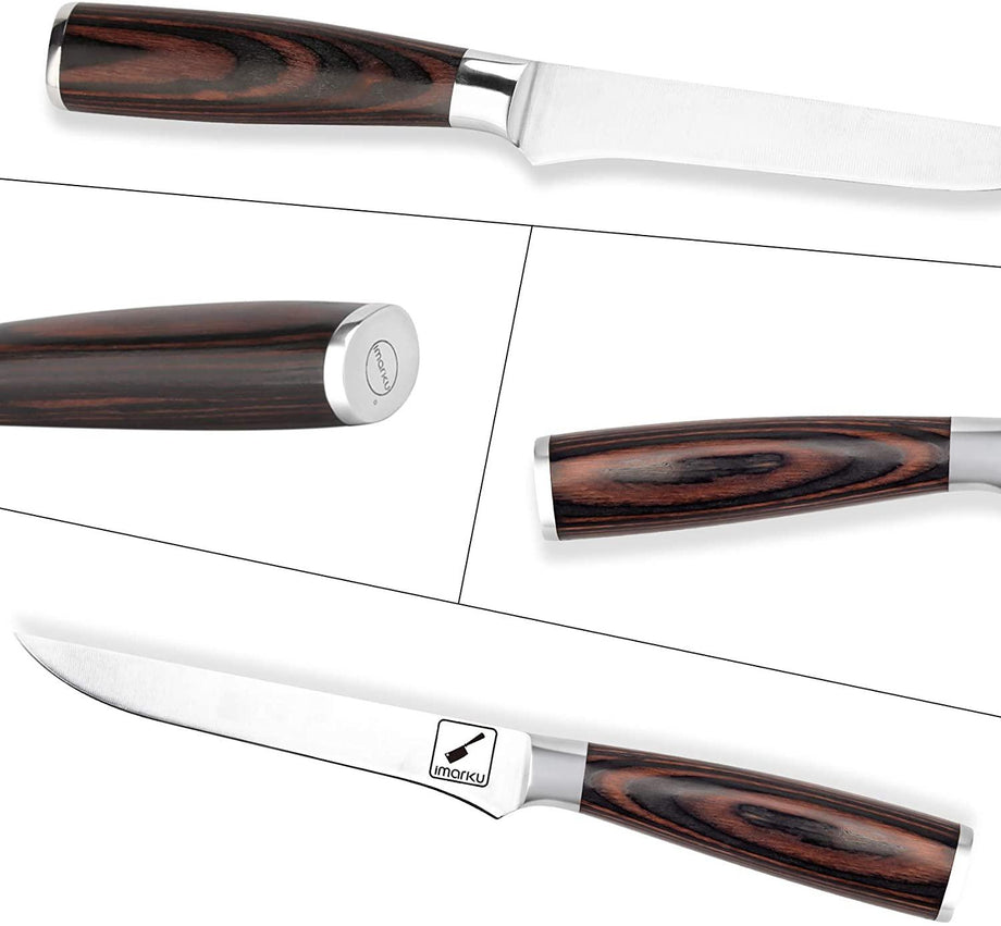 NEW IMARKU 3.5 inch Paring Knife Kitchen Knife Stainless Steel Pakkawood  Handle