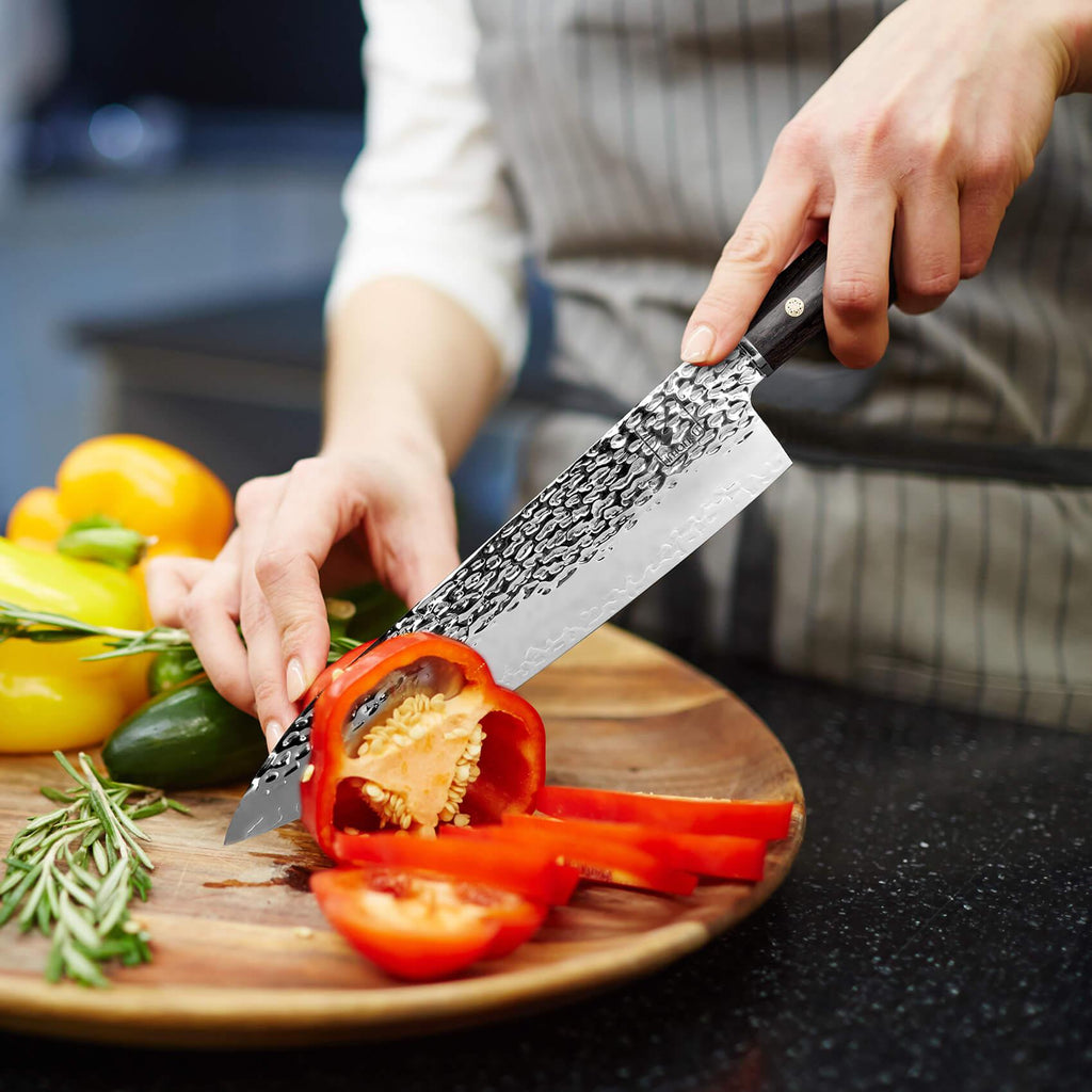 AUS10 Hammered Gyuto Japanese Chef Knife 9" | Jaguars Series | IMARKU - IMARKU