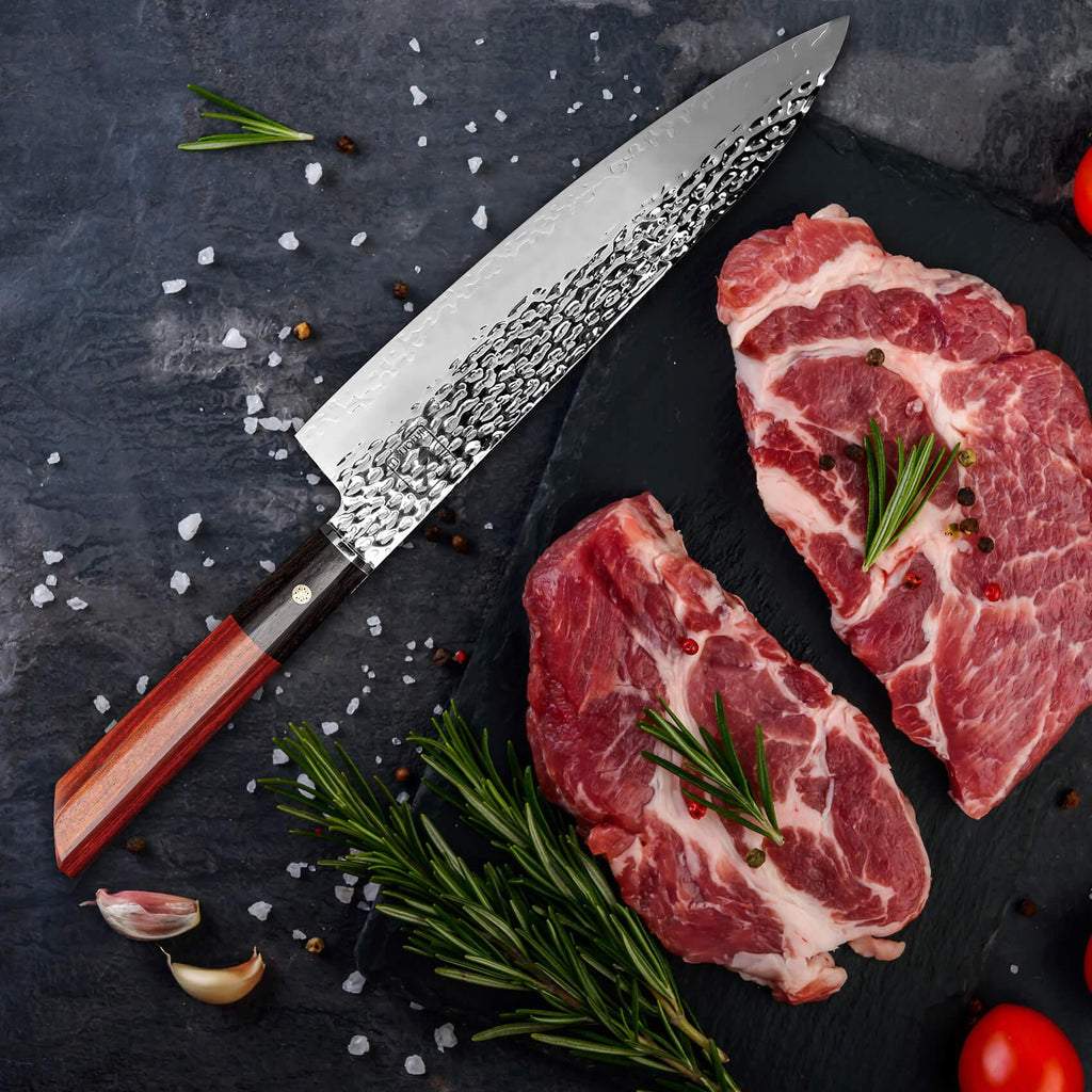 AUS10 Hammered Gyuto Japanese Chef Knife 9" | Jaguars Series | IMARKU - IMARKU