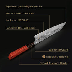 AUS10 Hammered Kiritsuke Knife 8" | Jaguars Series | IMARKU - IMARKU