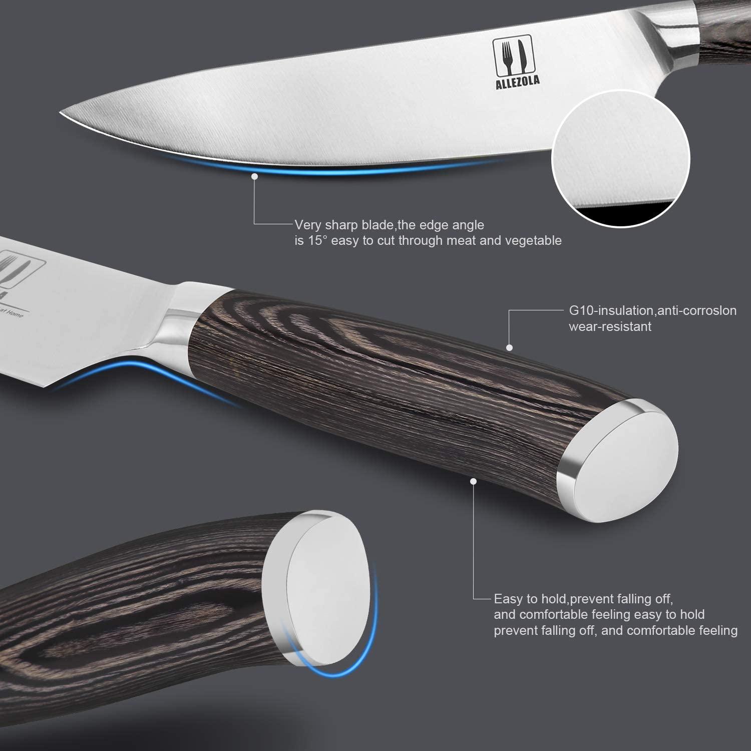 Chef Knife 8'' With Wooden Handle | Allezola - IMARKU