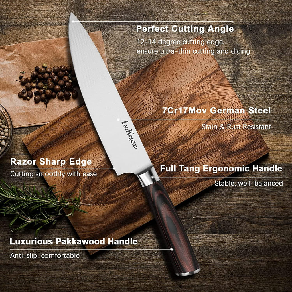 Chef Knife 8'' with Knife Sharpener  | LauKingdom - IMARKU