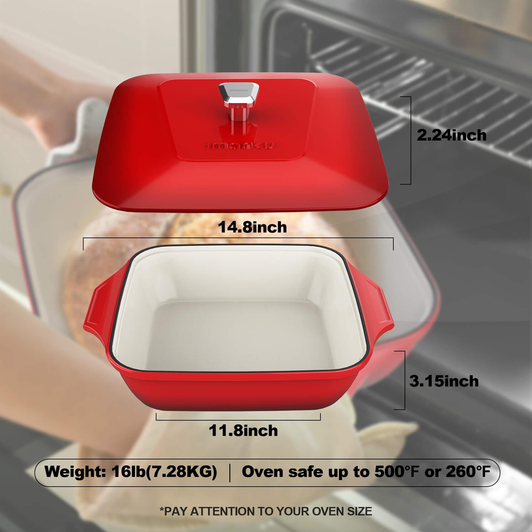imarku Dutch Oven, 3.5 QT Cast Iron Dutch Oven Pot with Lid, Nonstick  Enameled Coating Dutch Oven for Sourdough Bread Baking, Heavy Duty Dutch  Ovens Suitable for Variety Stovetop, Red - Yahoo Shopping