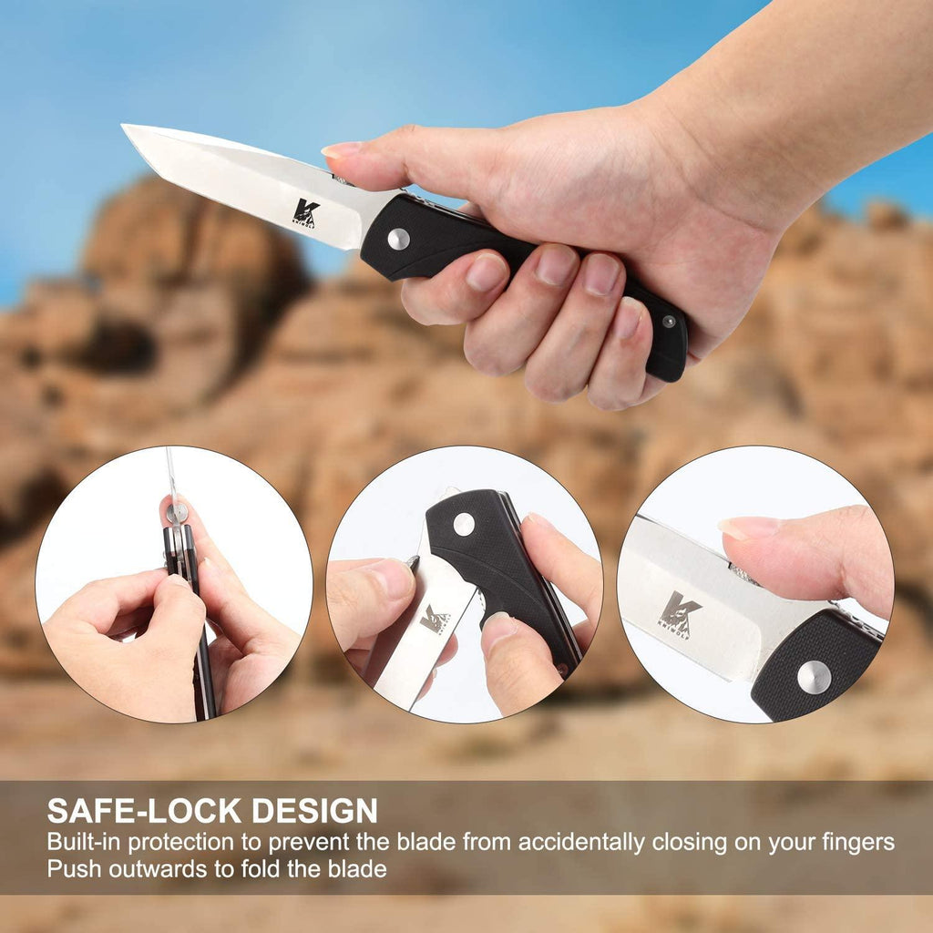 Folding Pocket Knife With G10 Handles | Allezola - IMARKU