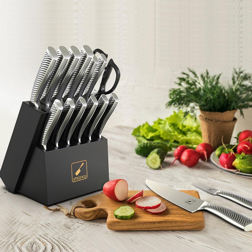 iMarku 11-Piece Kitchen Knife Set With Block Review 