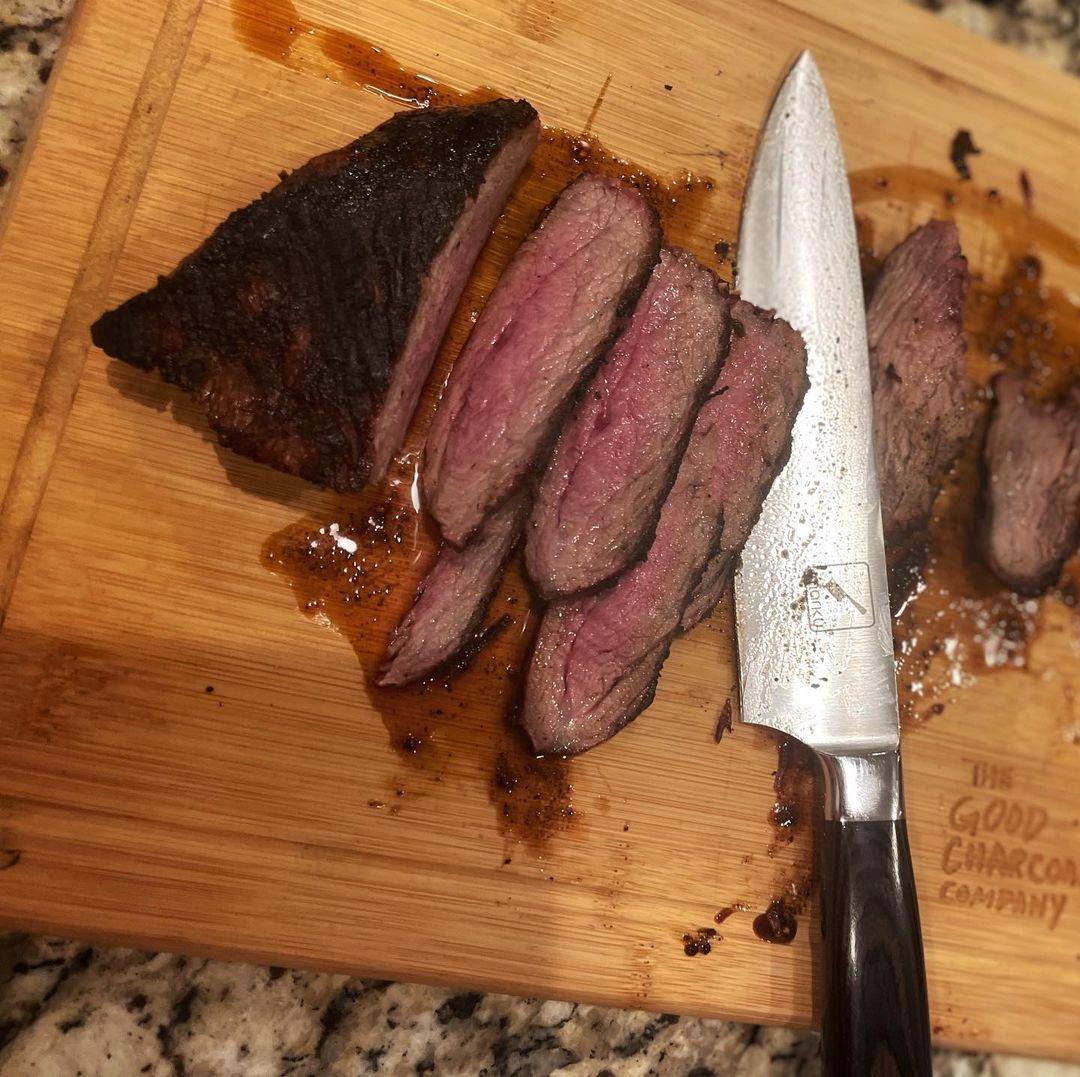 Cutting meat with the Chef's Knife 8