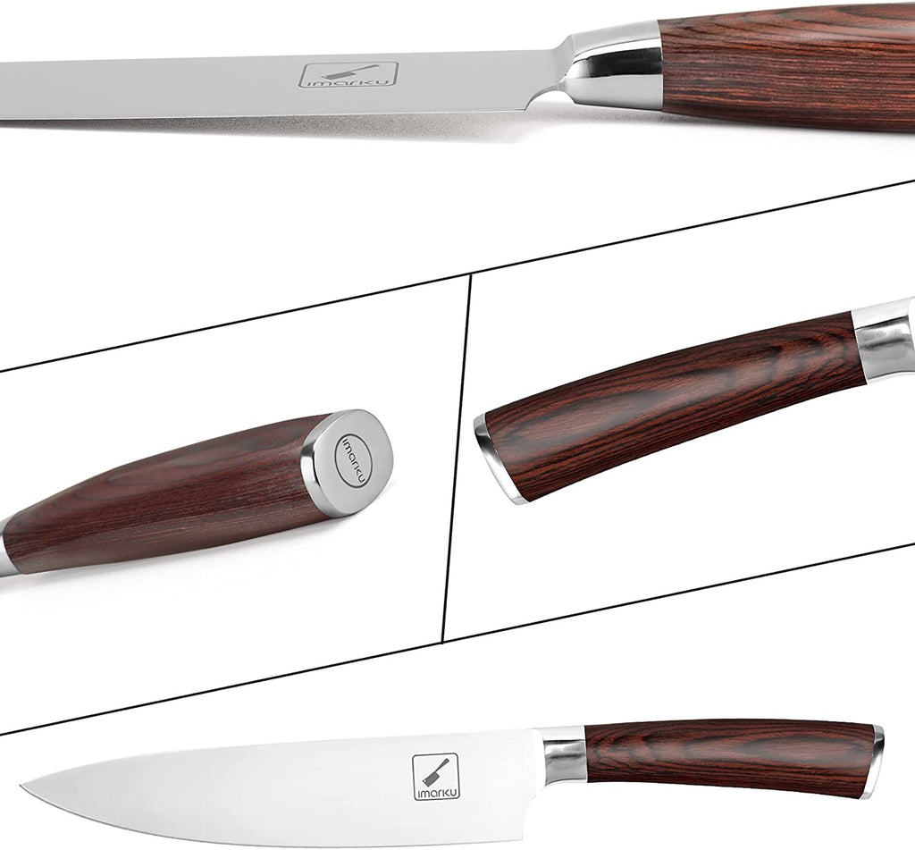 Chef's Knife 8" with Red Handle - iMarku ® - iMarku ®