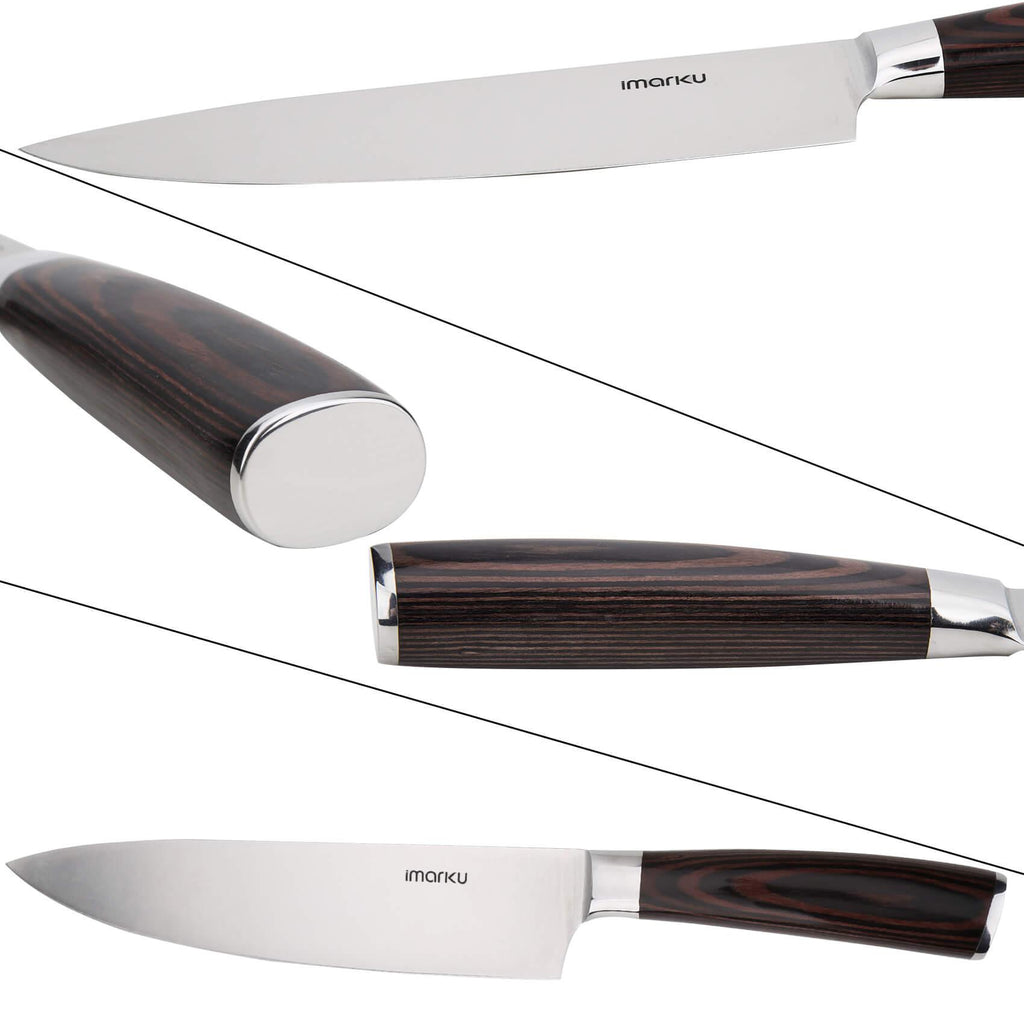 imarku Chef's Knife 8" with Brown Handle - IMARKU
