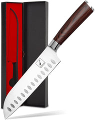 imarku 7‘’ Santoku Knife With Red Handle - IMARKU