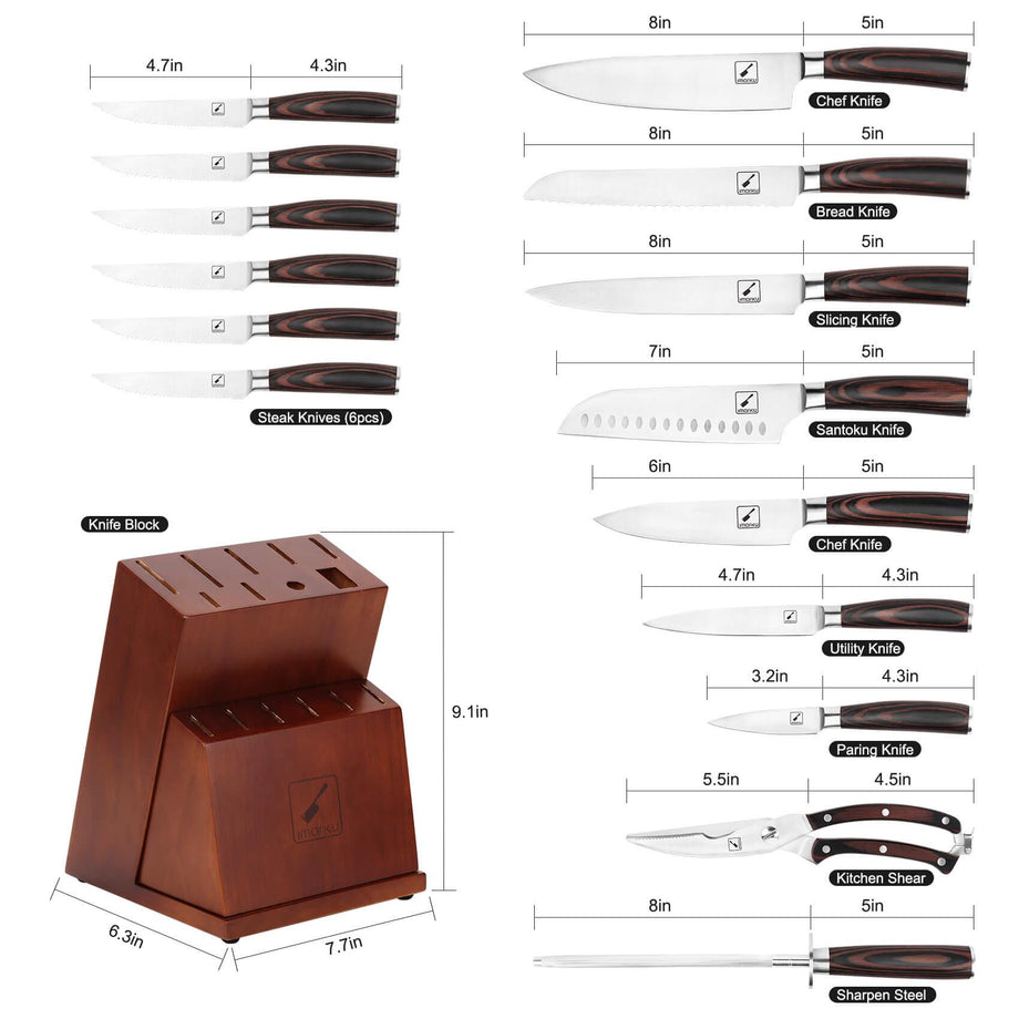 Premium 16-Piece Japanese Knife Set